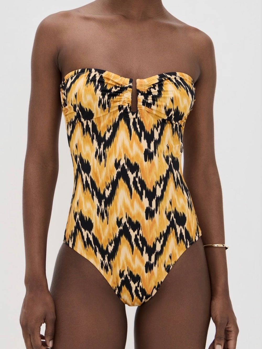 NWT Ulla Johnson Monterey Strapless Maillot Swimsuit S Solara